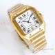 TW Factory Copy Cartier Santos 39.8mm Large Yellow Gold Roman Opaline Dial Watch (2)_th.jpg